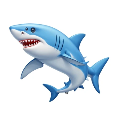 Shark with blue Nike shoes  sticker