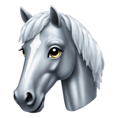 Silver disco ball horse  sticker