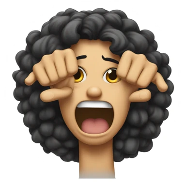 Frustrated hands sticker