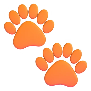 two puppy paws sticker