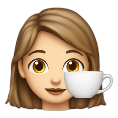 Tasse de thé avec fille sticker