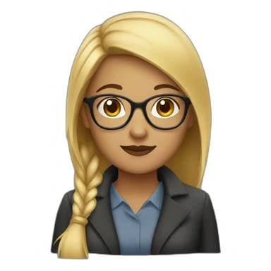 Women with glasses sticker