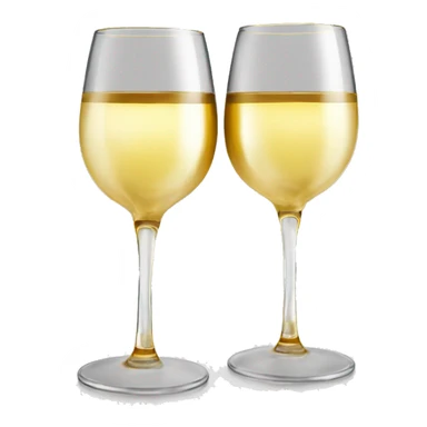 2 Solid opaque gold Wine glasses cheers sticker