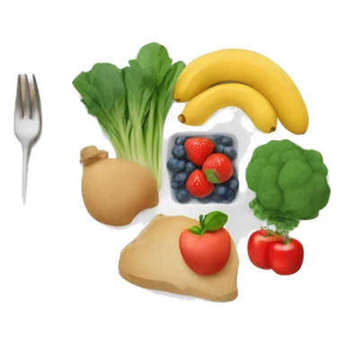 Plate of balanced healthy food  sticker