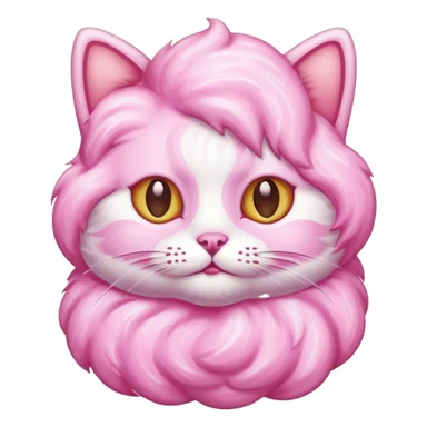 cat made of cotton candy sticker