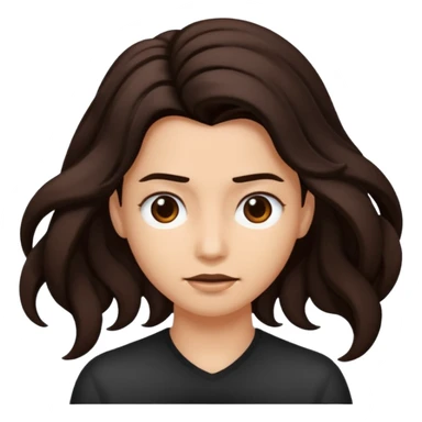 Fais la frange plus tordu la peau plus foncé et les cheveux bruns et bien plus long  sticker