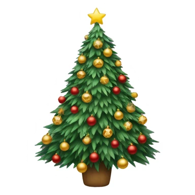Christmas tree with santa haat sticker
