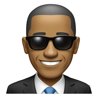 Obama wearing sunglasses sticker