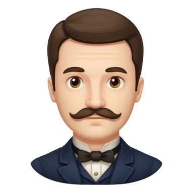 Man victorian style head sticker