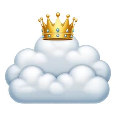 Nube con corona sticker