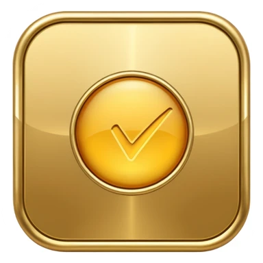 gold checkmark sticker