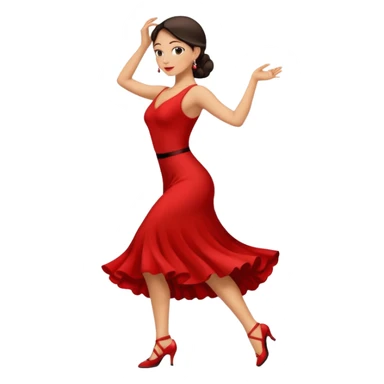 tango dancing woman emoji profile photo sticker