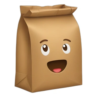 brown paper bag sticker