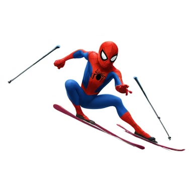 Spider-Man skiing down a hill sticker
