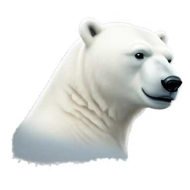 polar bear to the right sticker