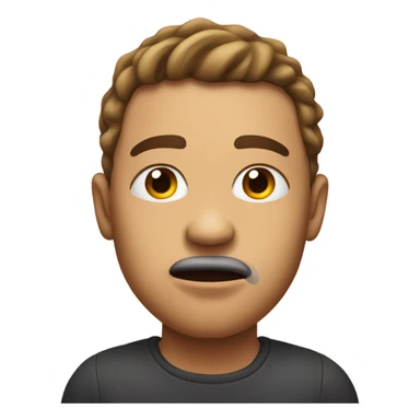 serious face with a tongue out  sticker