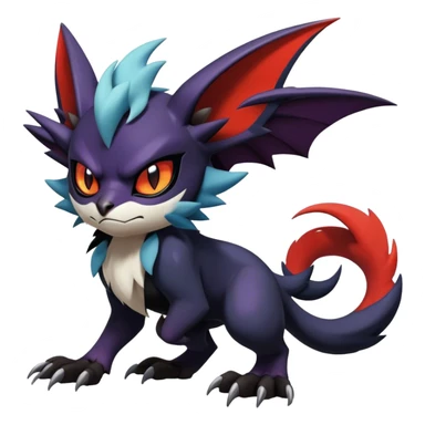 Edgy Cool Litten-Noivern-Noibat-Absol-Pokémon Full Body sticker