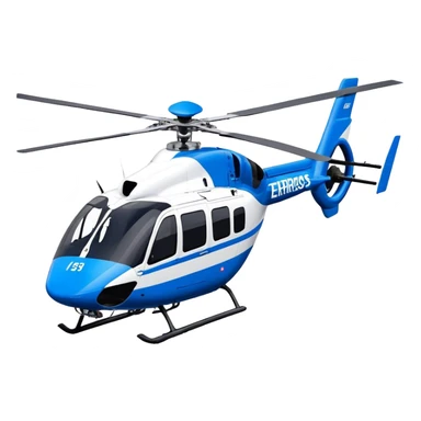 Eurocopter EC135 - Airbus Helicopters (Model Year: 2020) (Iconic colour: Blue and white) sticker