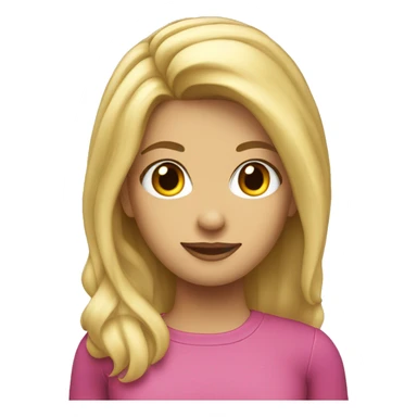 blonde girl with half up half down  sticker