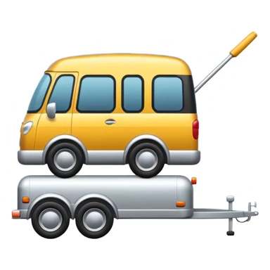 car with towbar pulling a  trailer  sticker