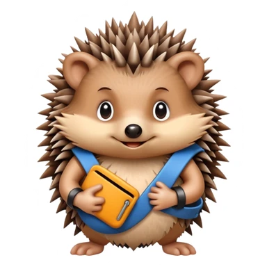 Hedgehog w arm sling sticker