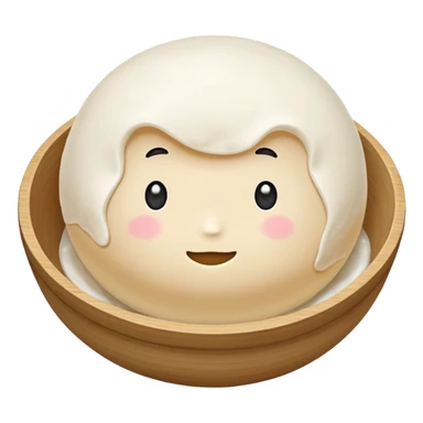 glutinous rice flour dough with no background sticker