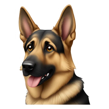 german shepard mostly black sticker