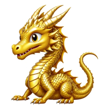 small gold dragon sticker