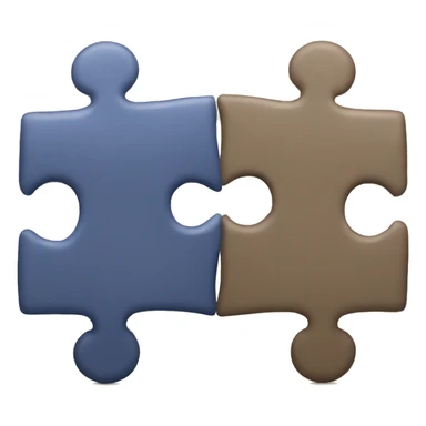 two jigsaw pieces fitting together  sticker
