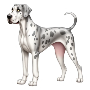 Great dane silver Merle full body sticker