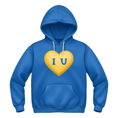 Hoodie with a phrase “I love Ukraine” sticker