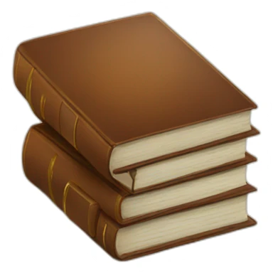 brown book with a mouth sticker