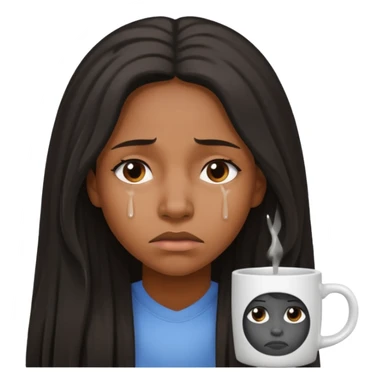 sad Long haired black Woman on a mug shot sticker