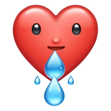 heart shape water drop sticker
