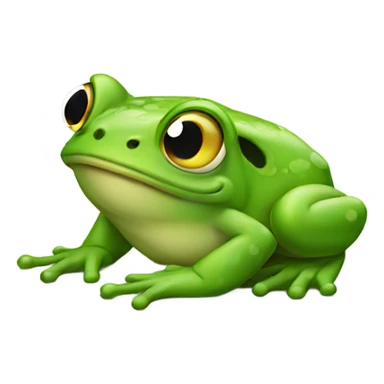 Frog is shy sticker
