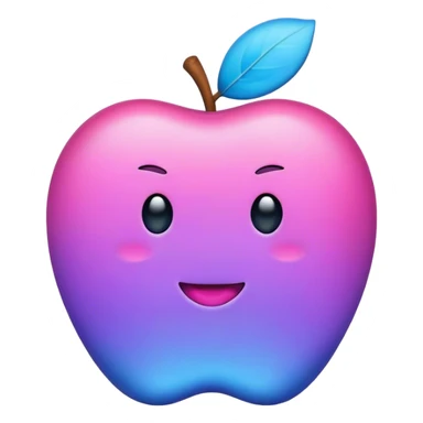 Pink, purple, blue Apple IPad sticker