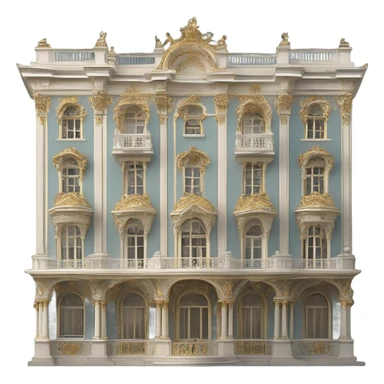 Detailed realistic rococo palace sticker