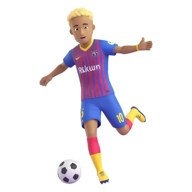 Neymar, famous Brazilian footballer, dynamic pose sticker