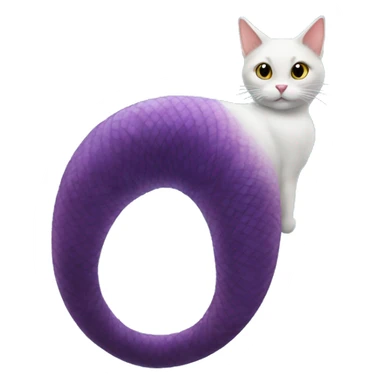 cat wearing a mermaids tail. sticker