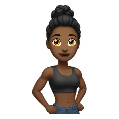 Femme noir qui fait de la muscu sticker