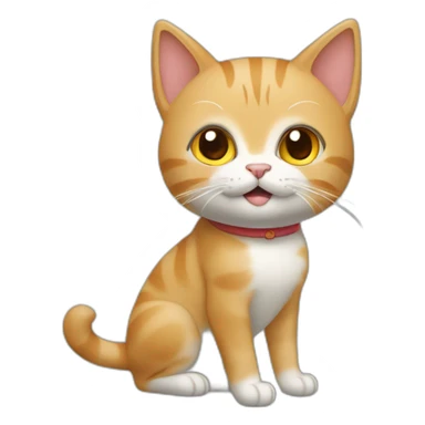 cat sur un chien sticker