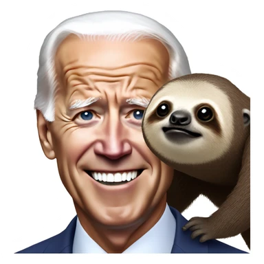joe biden as a sloth sticker