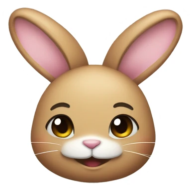 bunny smiling and blushing sticker