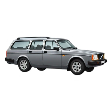 grey volvo 240 estate sticker