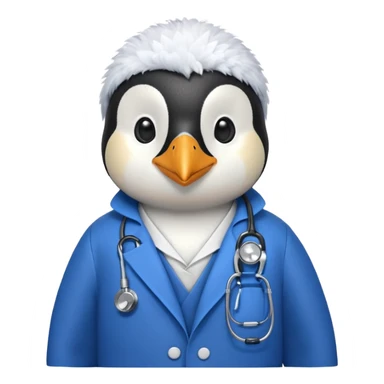 

Penguin doctor with stethoscope and blue coat.

 sticker