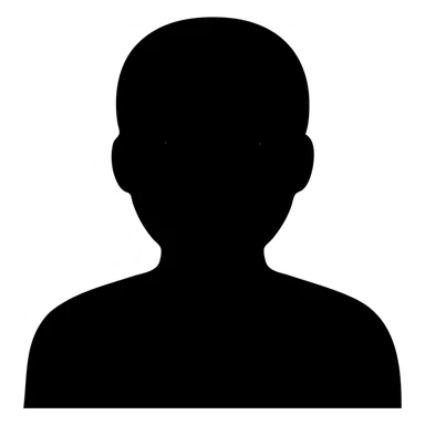 minimalistic icon of a guy with a red sweater, brown eyes, and black hair, upper body, white background sticker