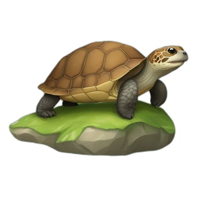 Tortue sur une loutre sticker