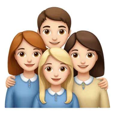 3 sister and a brother Spanish  sticker