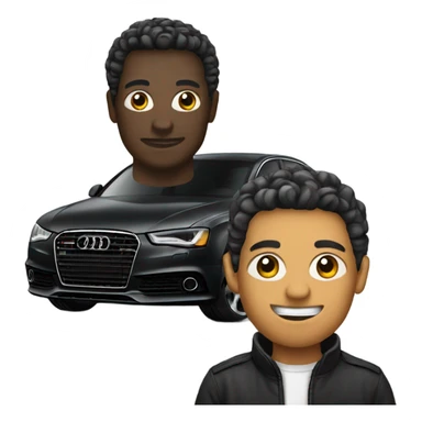Create a black Audi  sticker