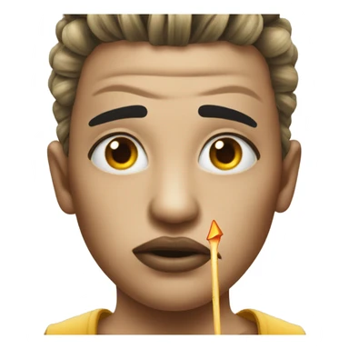 Baddie emoji with nails   sticker